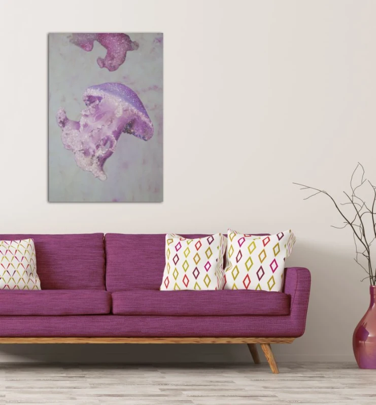 Stampa Su Tela Con Applicazioni Medusa -A- Cm 80X3.8X120