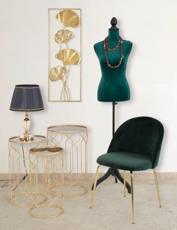 Tavolinetti Glam Lignes Tris Cm Ø 40X63-35X57.5-30X53.5