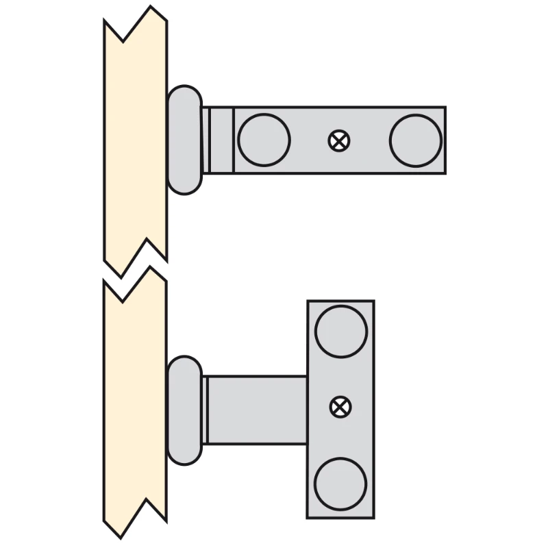 Emuca Porta asciugamani estraibile con 2 bracci lunghezza 310 mm in alluminio anotizzato opaco
