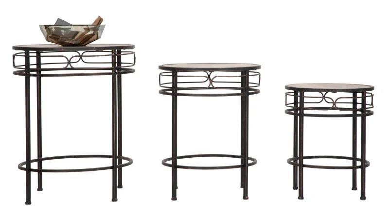 Tavolinetti Essential Tris Cm Ø 46X58-40X50-34X44  