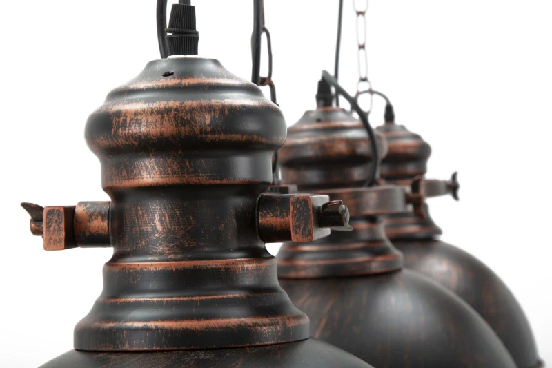 Lampadario 3 Luci Industry Cm 120X30X30 (Catena  85Cm)