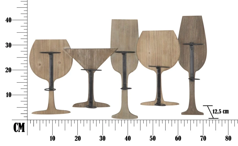 Porta Bottiglie Da Muro Glass Cm 71X12.5X41.5