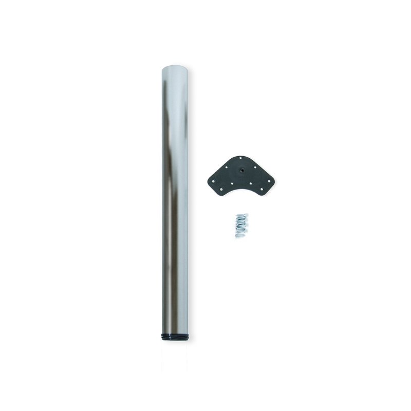 Emuca Gamba per tavolo regolabile D. 60 x 870 mm di acciaio nichel satinato