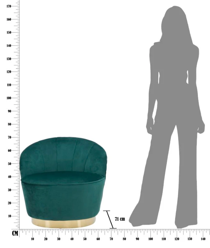 Poltrona Sopy Verde Cm 67X71X70