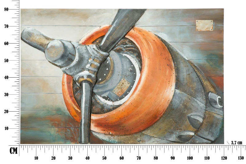 Dipinto Su Tela Aviator Cm 120X3.7X80