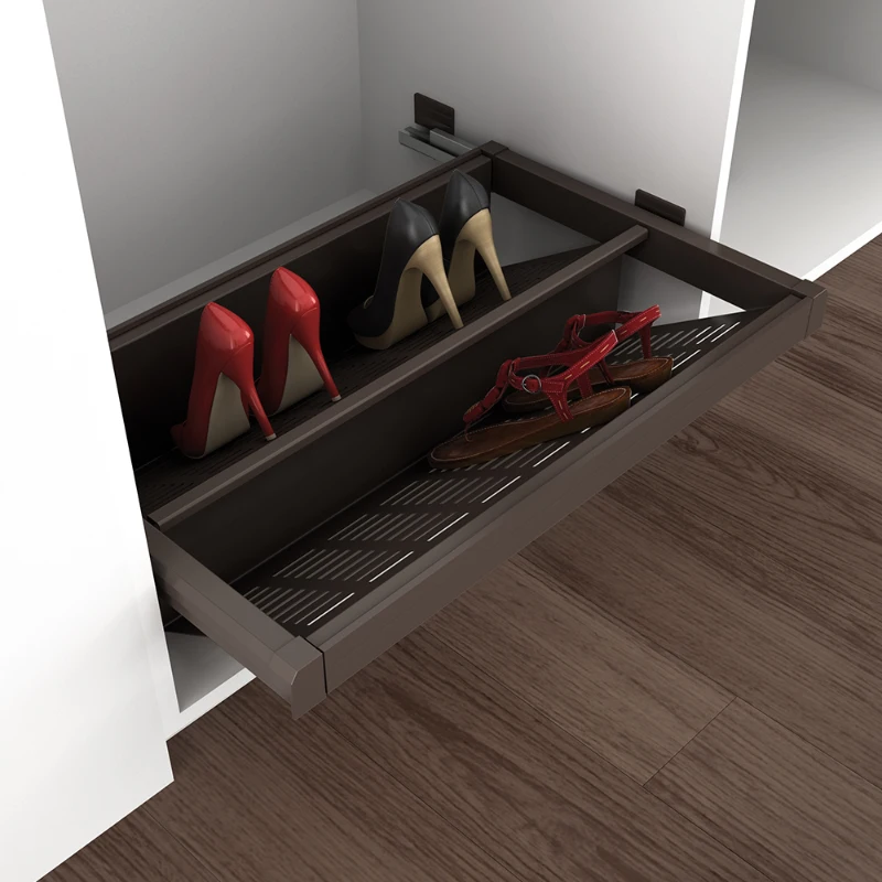 Emuca Cassetto porta scarpe Moka per vano 600 mm in finitura verniciata moka