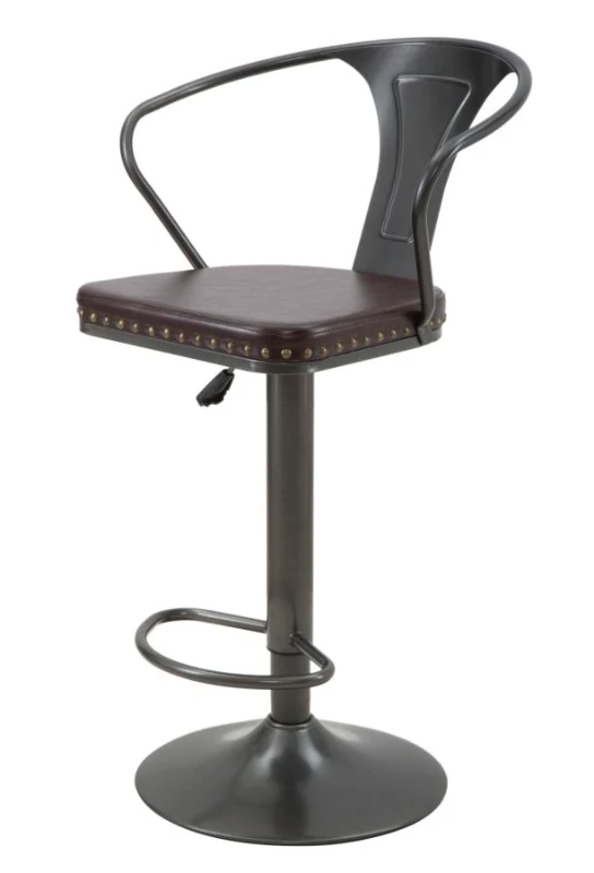 Sgabello Imbottito Detroit Cm 51X48X86-108