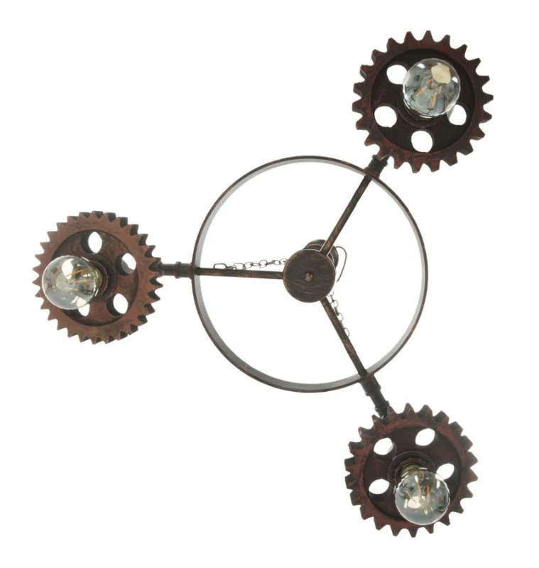 Lampadario Ingranaggio 3 Luci Cm Ø 54X104