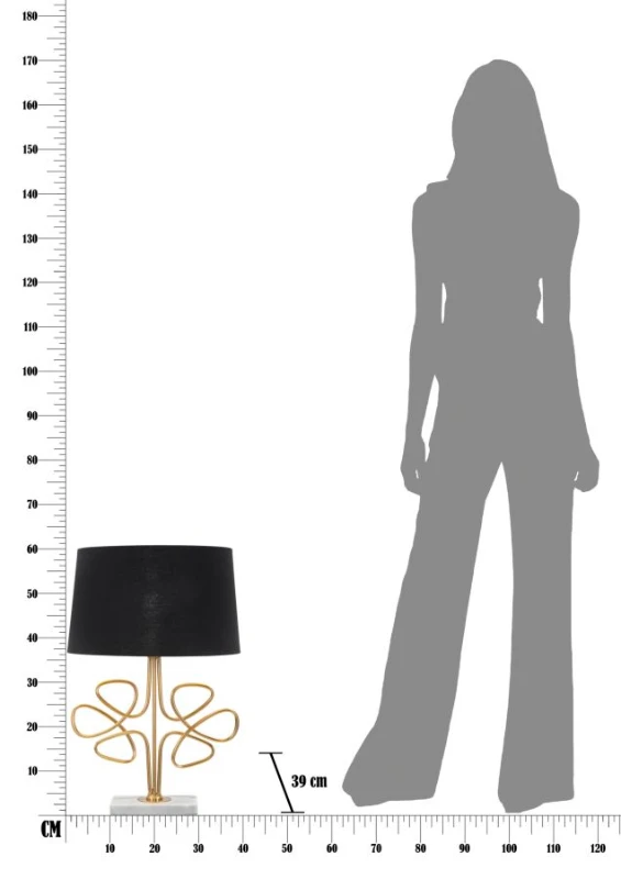 Lampada Da Tavolo Glam Roudy Cm Ø 39X65