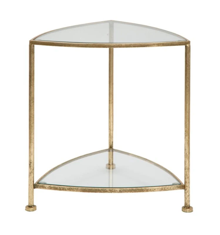 Tavolino 2 Ripiani Triangle Cm 45X45X50