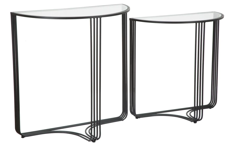 Consolle Dublino Coppia Cm 81X40,5X82 - 71X35,5X72