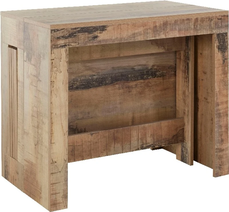 Tavolo Consolle Pratika Salvaspazio Allungabile in Acero L90xP51,6xA77 cm chiuso