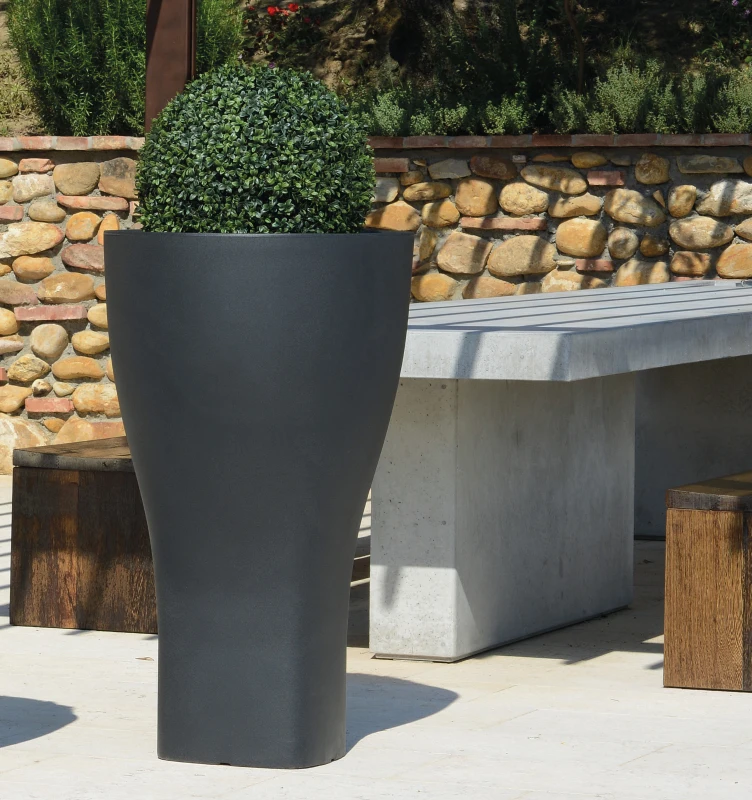 Farmet New Domus Vaso Rotondo 85 Cm Antracite Nero ø 48 h 85