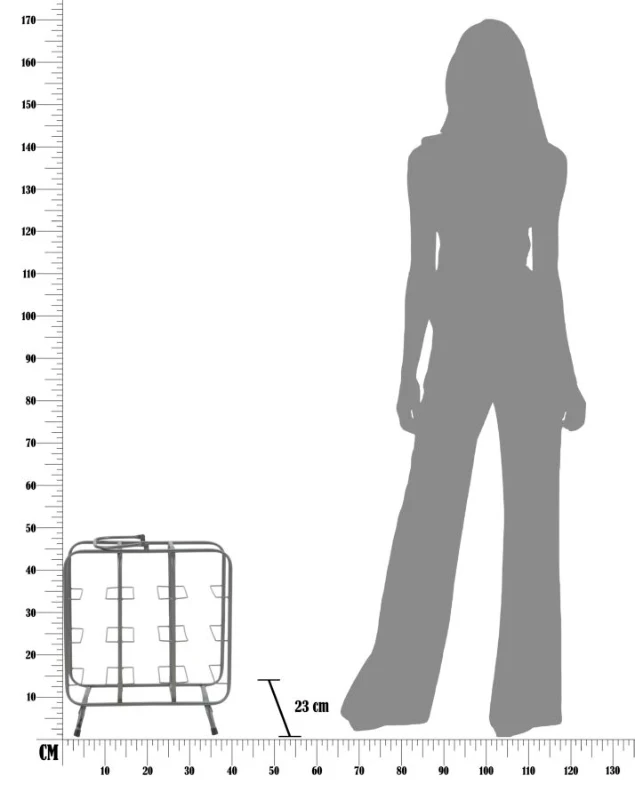 Porta Bottiglie Rack Quadrato (9 Posti) Cm 40X23X47.5