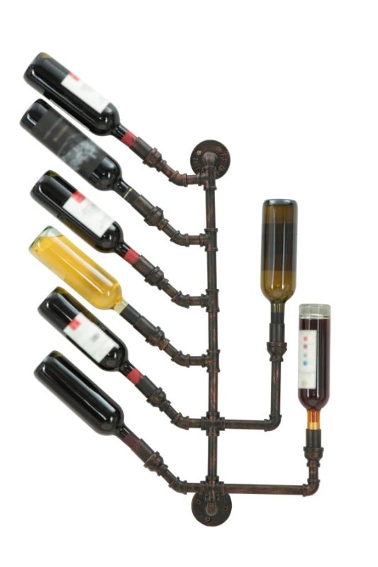 Porta Bottiglie Da Muro Manhattan 8 Posti Cm 40X9X82