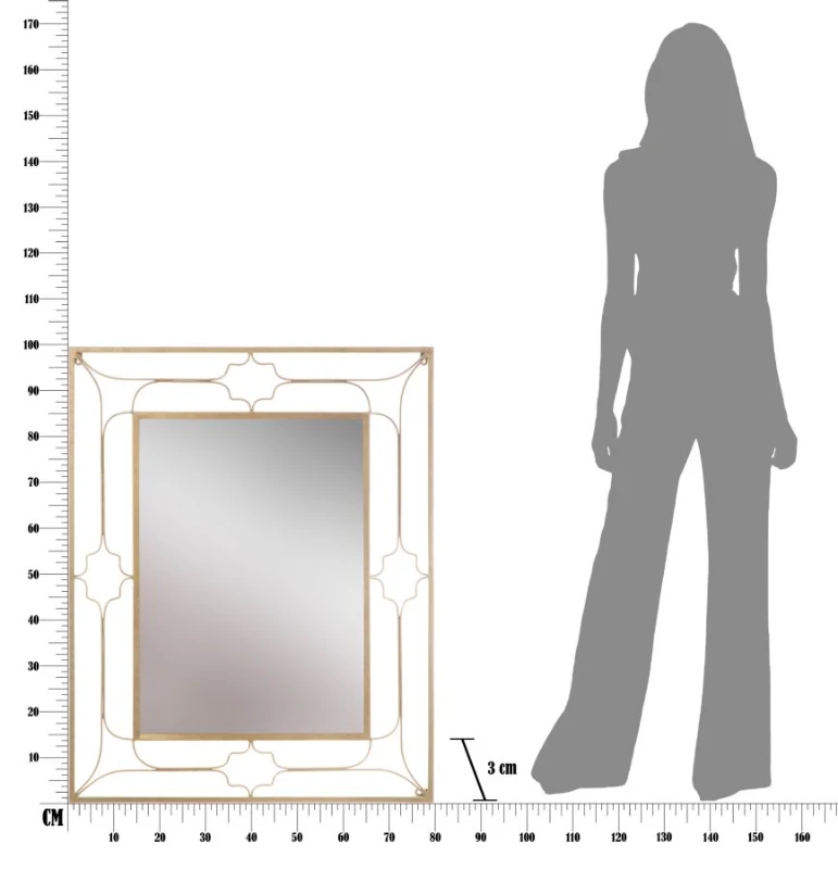 Specchio Glam Balcony New Cm 80X3X100