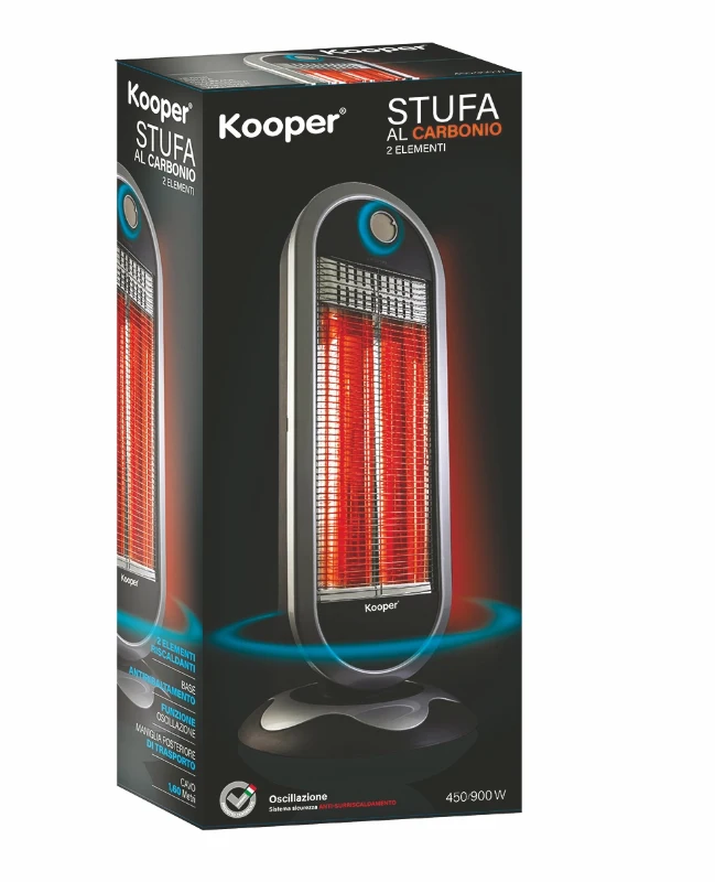 Kooper Stufa Al Carbonio 900 W Nera