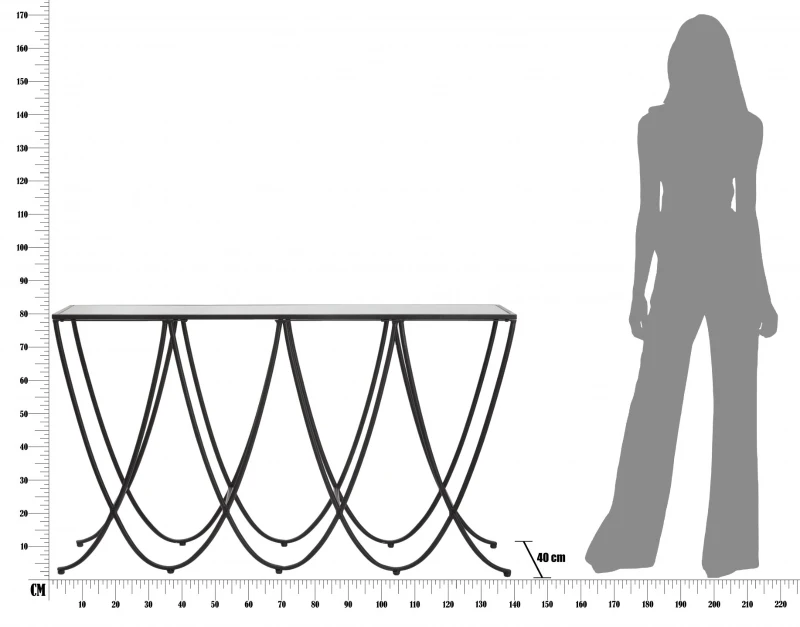 Console Dark Cm 140X40X80