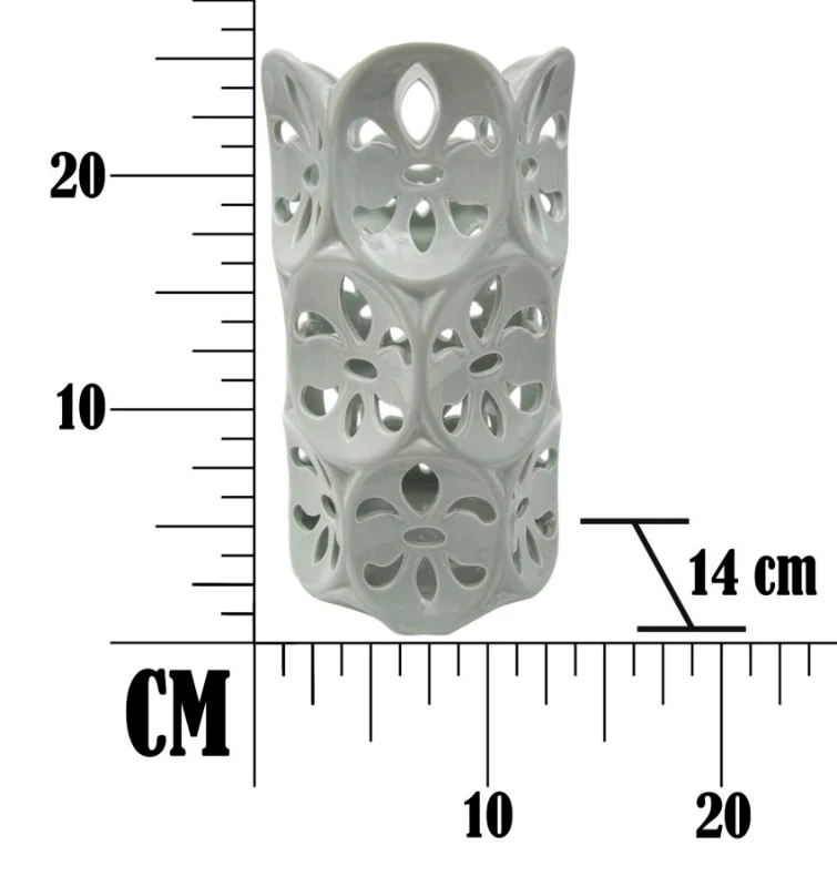 Vaso Porcellana Petal Bianco Ø Cm 14X25.5 