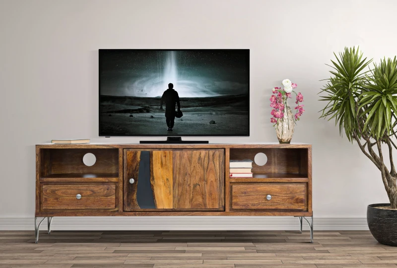 Porta Tv Mustang Cm 175X40X60 (Legno Di Acacia Nilotica)