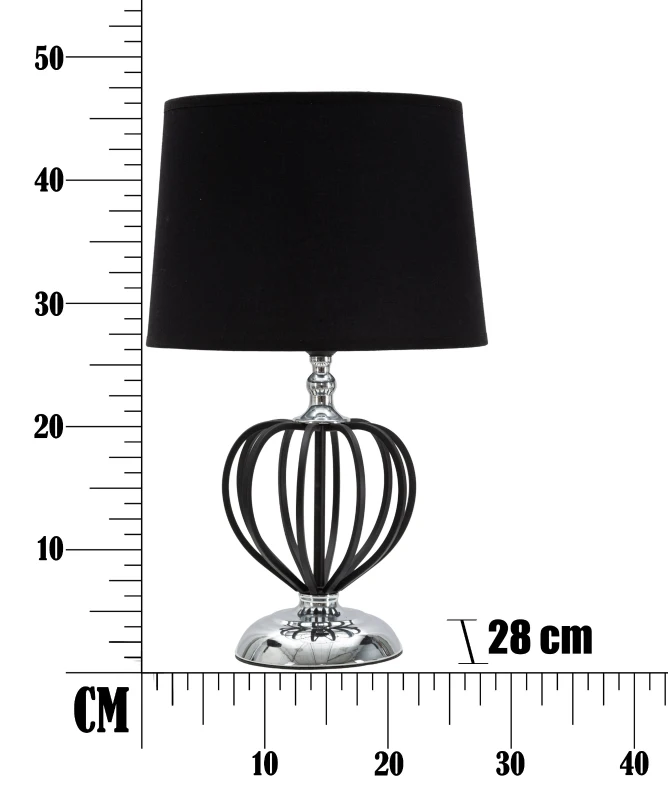 Lampada Da Tavolo Darky Silver Cm Ø28X44,5 