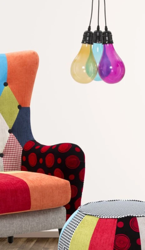 Lampadario Oklahoma 3 Luci Cm Ø 25X135 (Vetro Ø 3.5)