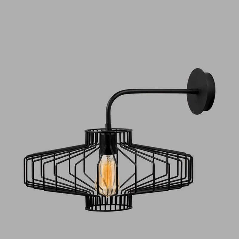 Homemania Lampada A Parete Largy W42xD50xH35 cm Nero
