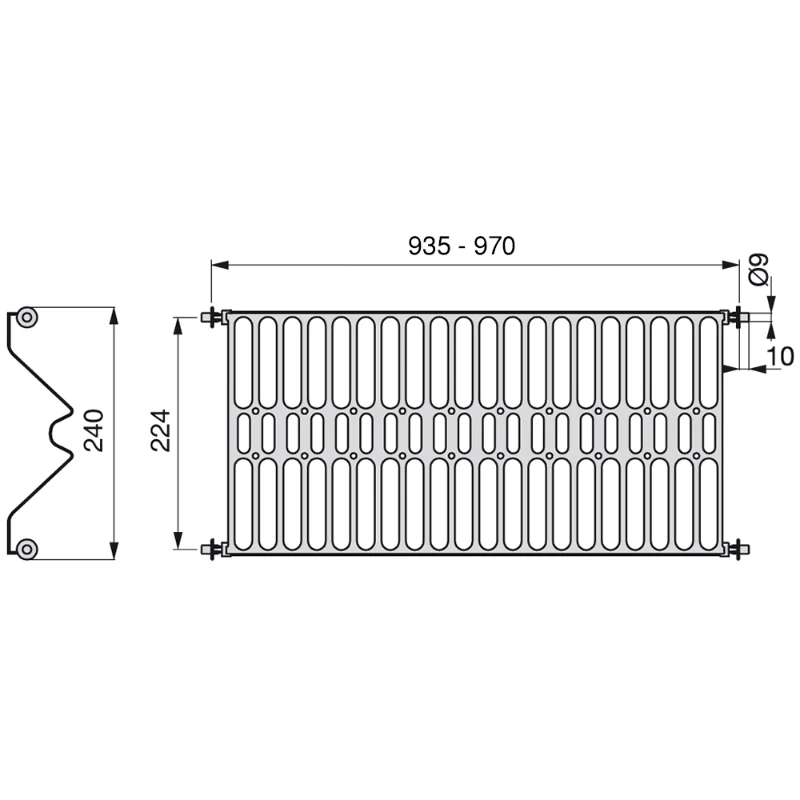 Emuca Scolapiatti per moduli da cucina 1000 mm in acciaio inossidabile