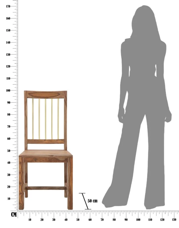 Sedia Elegant Sheesham Cm 45X50X100 Set 2 Pz