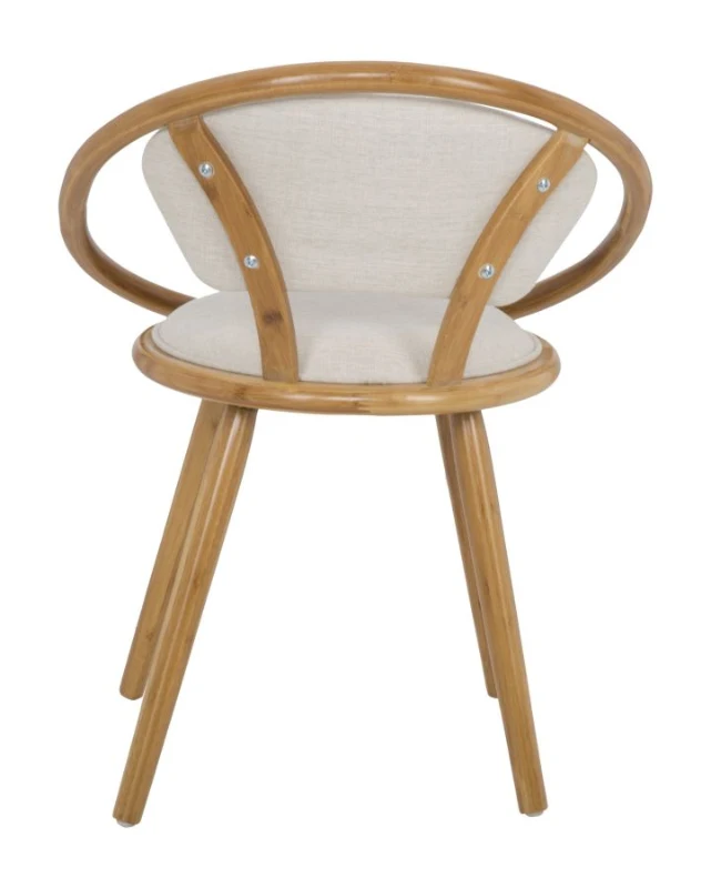 Sedia Bamboo con Imbottitura In Lino Globe Cm 58X54X75