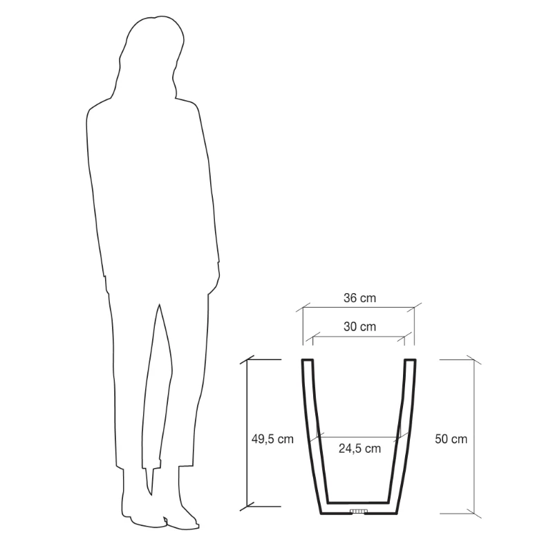 Farmet New Hydra Vaso Tondo Cm 50 Avana ø 36 h 50