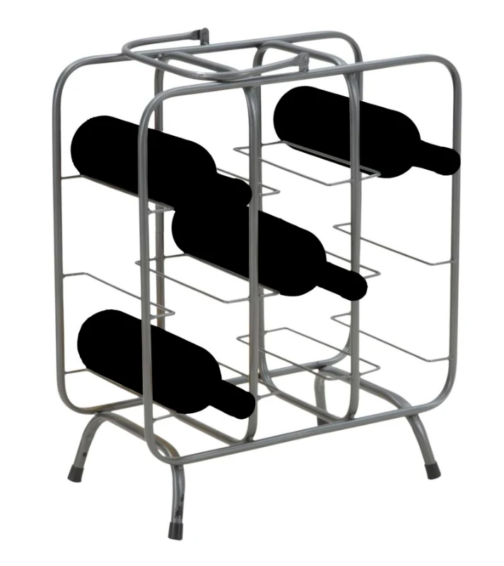 Porta Bottiglie Rack Quadrato (9 Posti) Cm 40X23X47.5