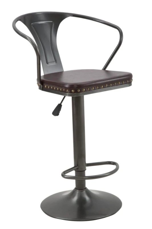 Sgabello Imbottito Detroit Cm 51X48X86-108