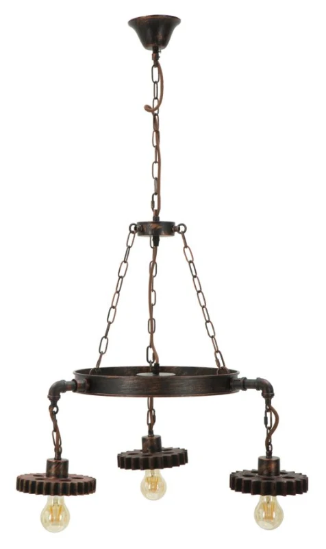Lampadario Ingranaggio 3 Luci Cm Ø 54X104
