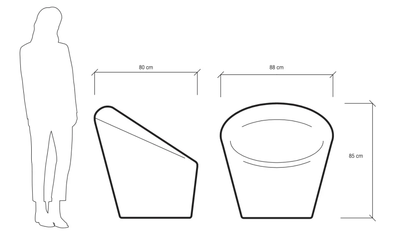 Farmet New Poltrona Happy Verde Acido 88x80x85