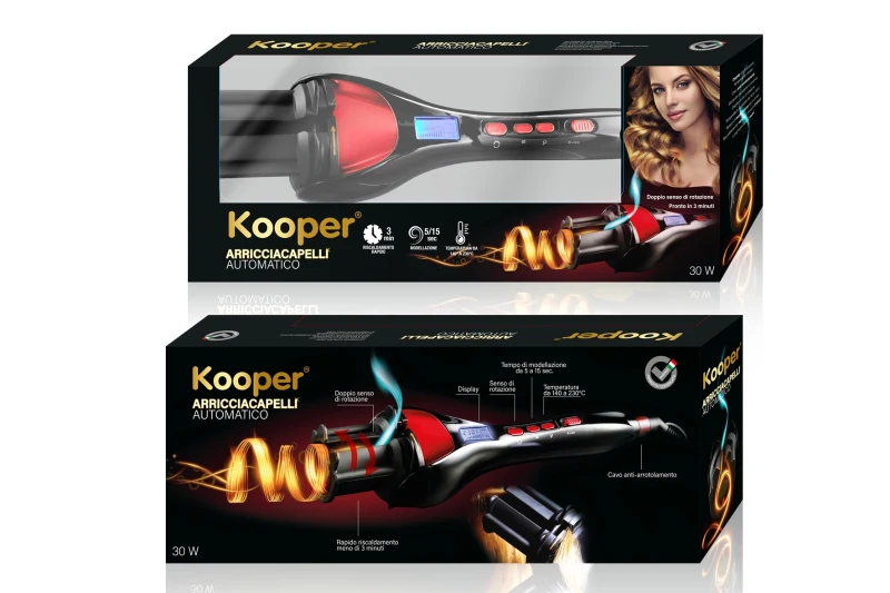 Kooper Arricciacapelli Automatico 30W Nero/Rosso