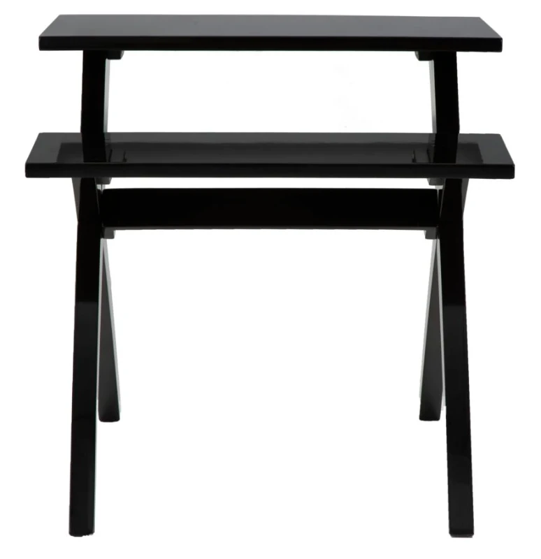 Tavolinetto 2 Livelli Nero Cm 60X60X60 