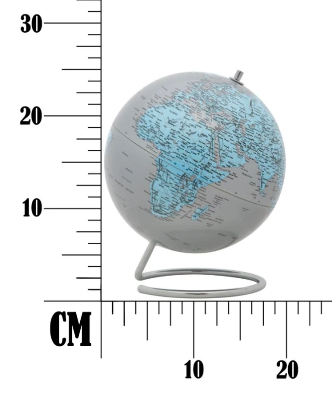 Mappamondo Twist Silver Cm Ø 20X25 