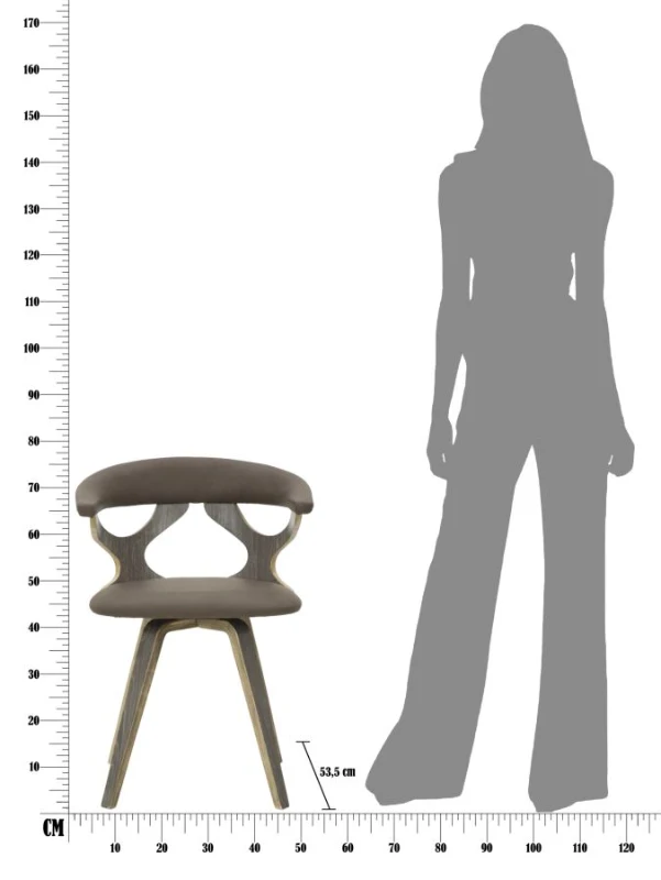 Sedia Lugano -D- Cm 54.5X53.5X75.5 (Altezza Seduta Cm 49.5)