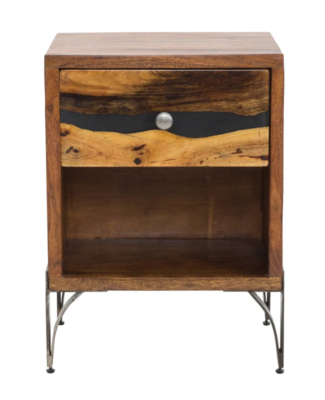 Comodino Mustang Cm 44X40X60 (Legno Di Acacia Nilotica)