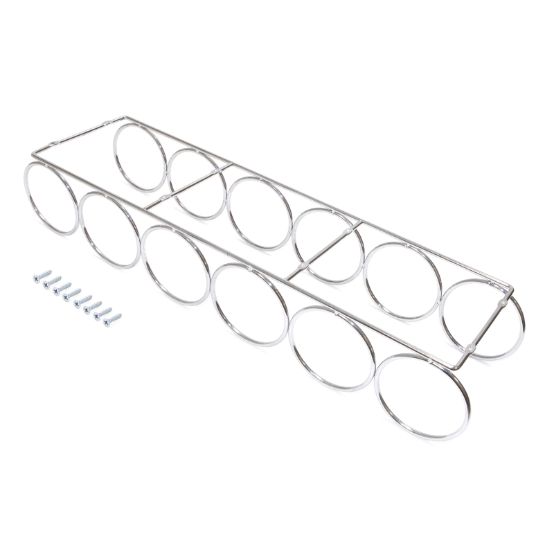 Emuca Portabottiglie Supra con 6 fori per mobile, Cromato brillo, Acciaio