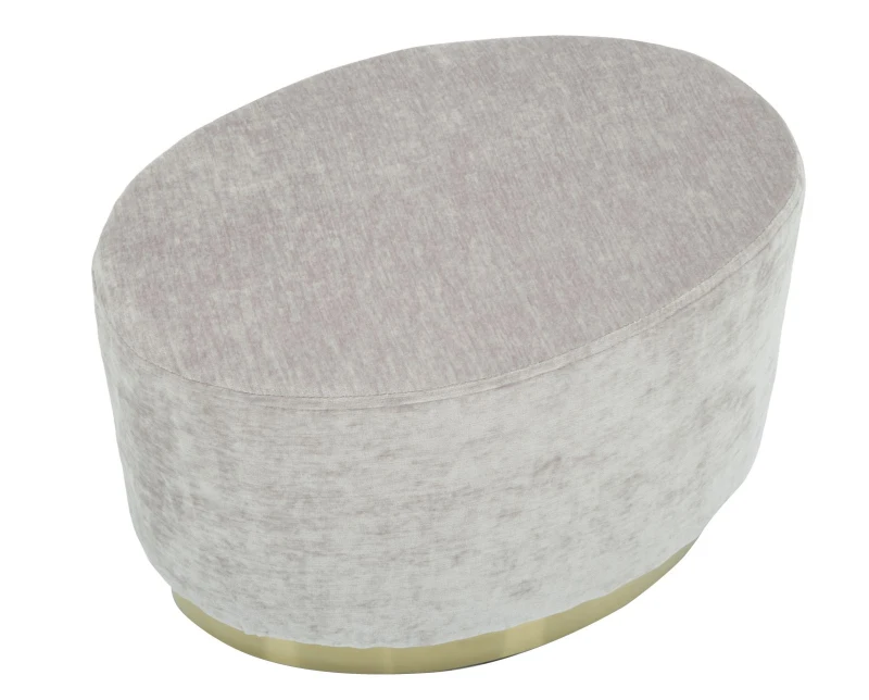 Puff Goldy Ovale Piccolo Grigio Cm 52X35X35