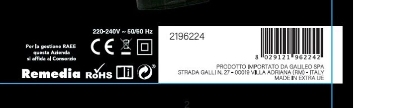 Kooper Rondinella Scopa Elettrica 600W Nero/Blue