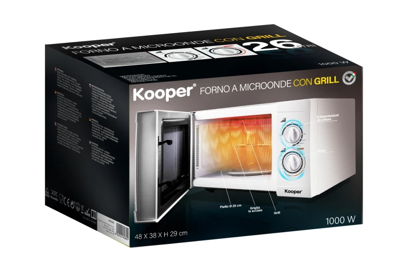 Kooper Forno Microonde+Grill 26 Lt 1000 W California
