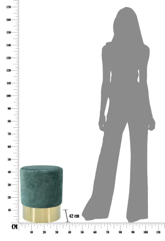 Puff Goldy Verde Cm Ø 35X42