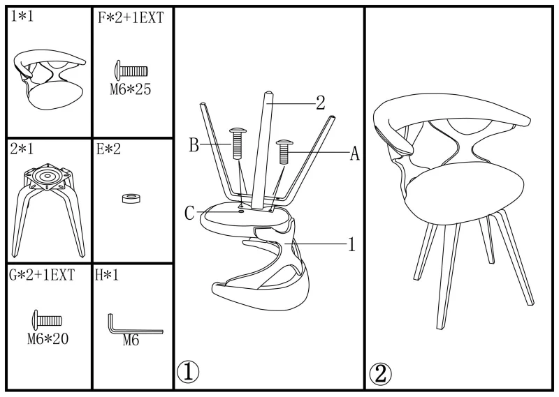 Sedia Lugano -D- Cm 54.5X53.5X75.5 (Altezza Seduta Cm 49.5)