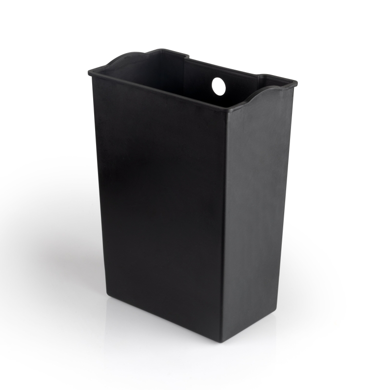 Emuca Pattumiera rettangolare esterna Recycle con apertura a pedale, verniciato bianco, alluminio