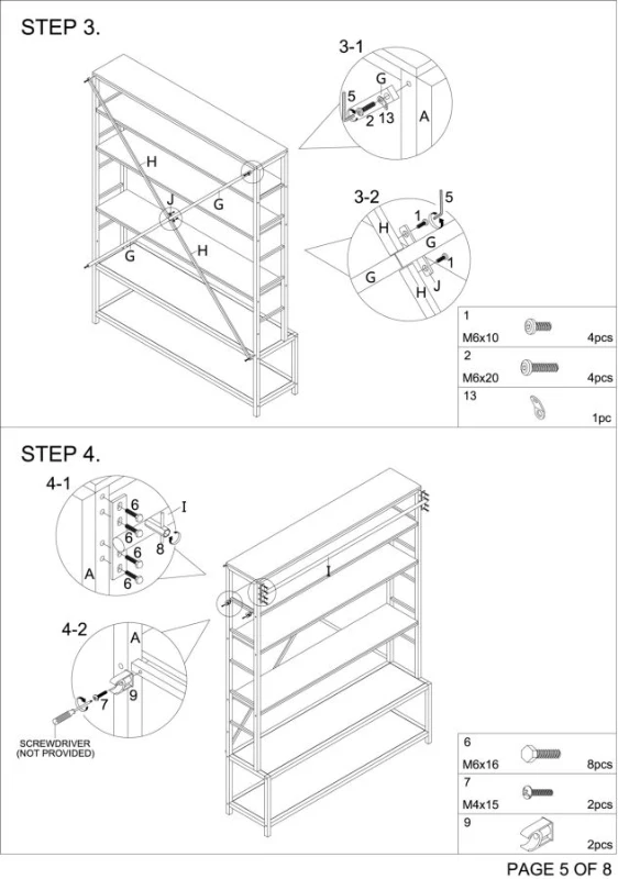 Libreria-Porta Tv Industrial 165X40X210