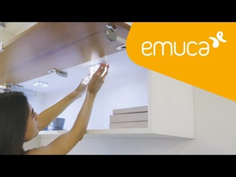Emuca Luce LED a batterie per interno cassetti Drawled con sensore a vibrazione e luce fredda