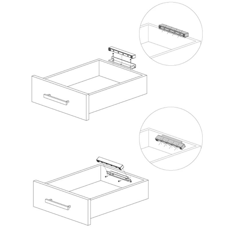 Emuca Luce LED a batterie per interno cassetti Drawled con sensore a vibrazione e luce fredda